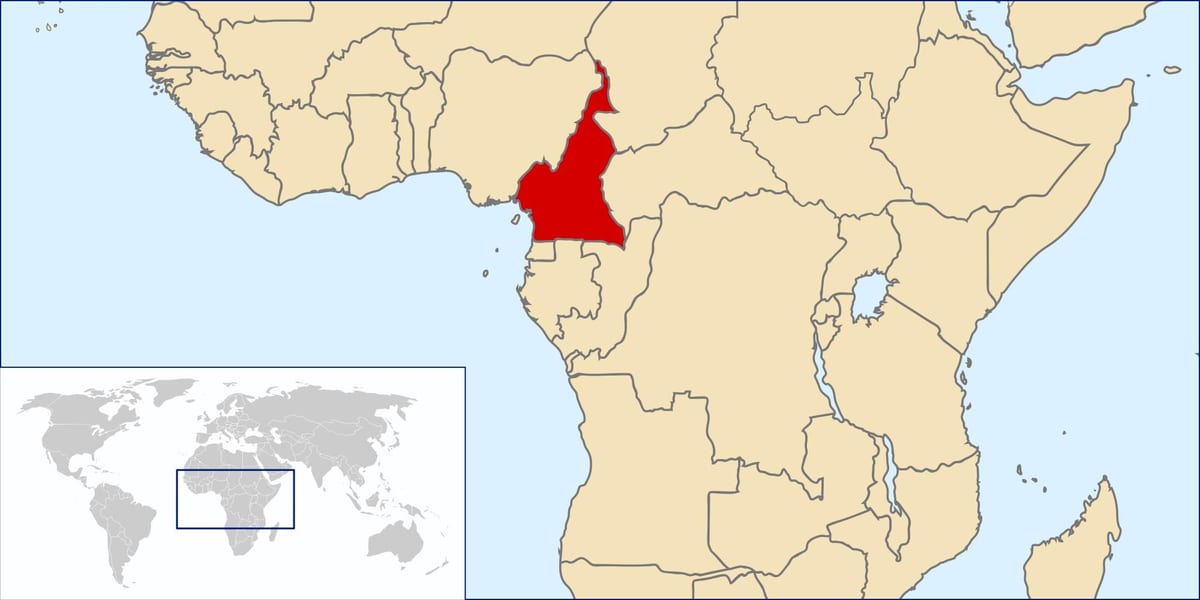 கமரூன் இடம் உலக வரைபடம்