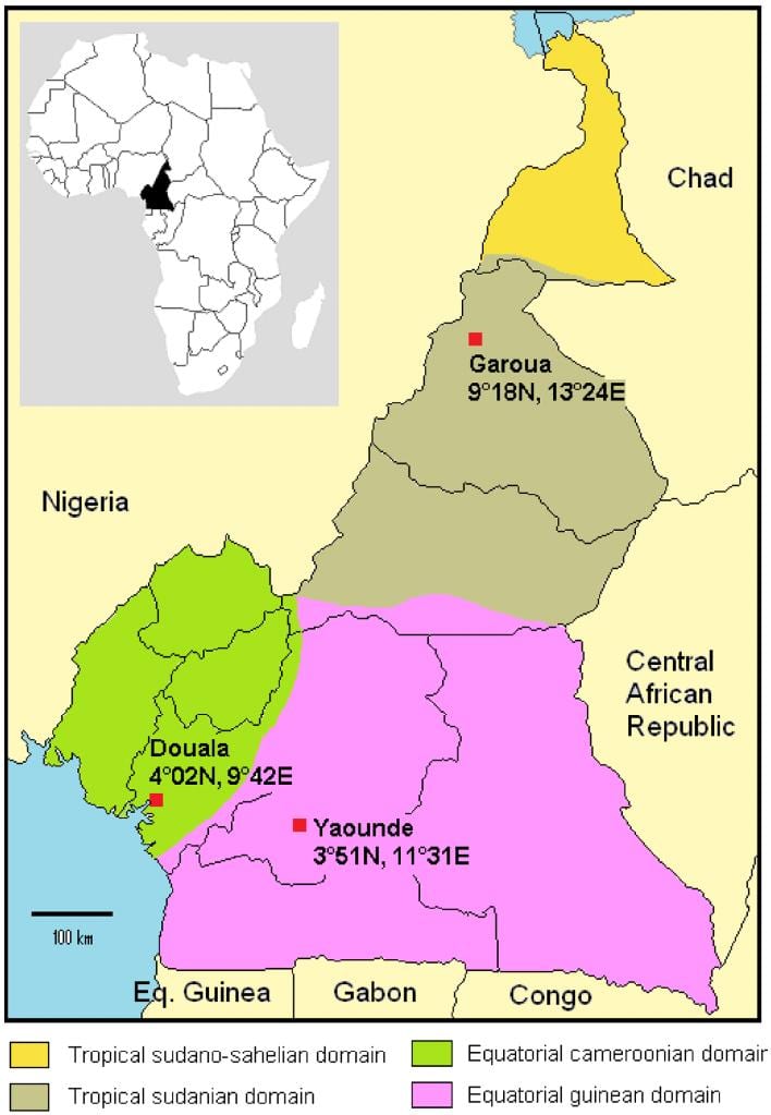 வரைபடம் கமரூன் காலநிலை