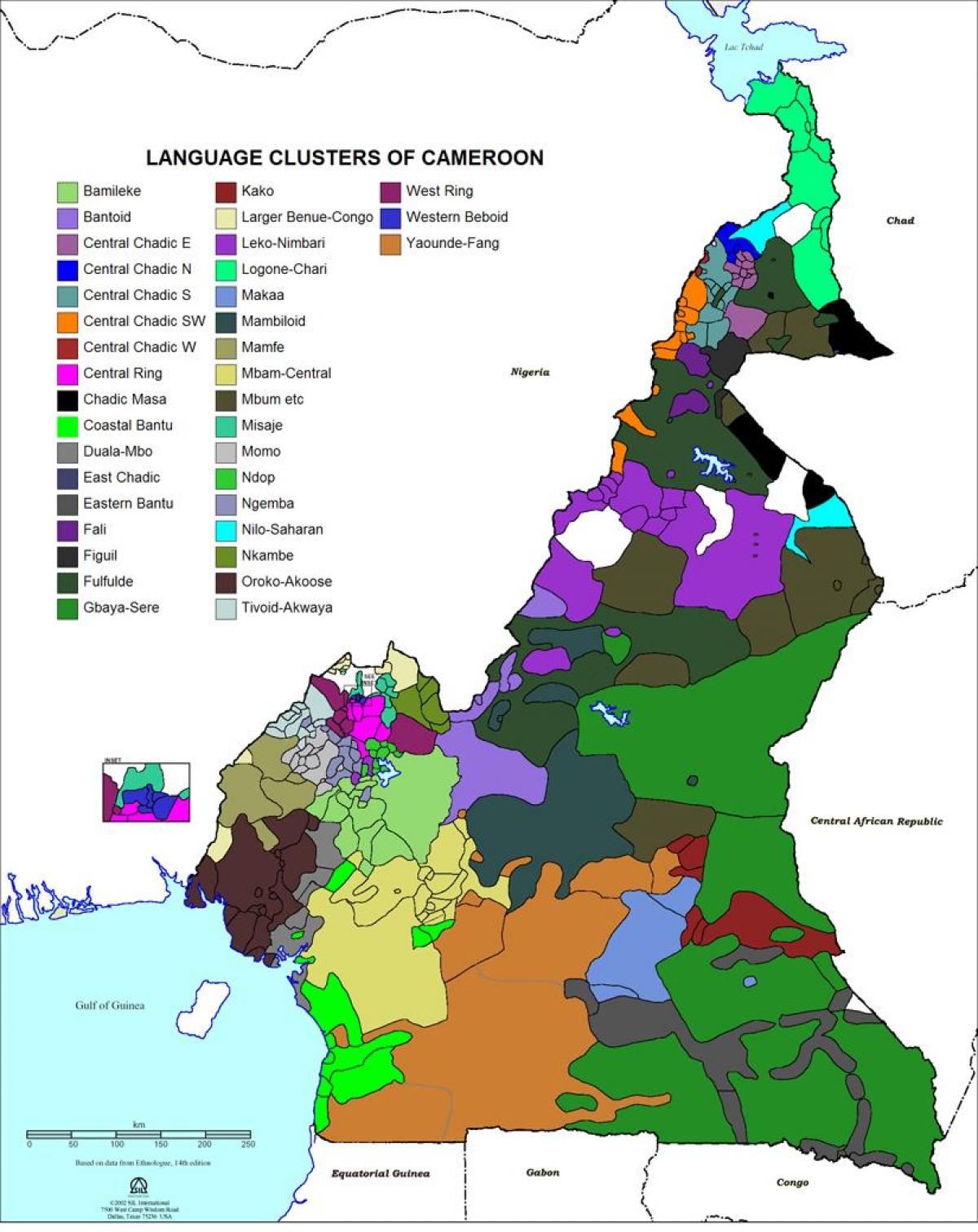 வரைபடம் கமரூன் மொழி