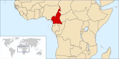கமரூன் இடம் உலக வரைபடம்