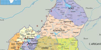 கமரூன் வரைபடம் பகுதிகள்